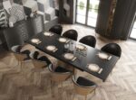 Shiny Wave Dining Table Dark grey p12657 By ESF Furniture Dining Room Furniture Mobilia Cleopatra 20 Shiny Wave Dining Table Dark grey p12657 By ESF Furniture 20