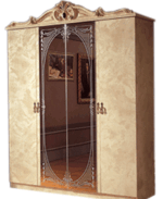 Mat Barocco Ivory 4 Door Wardrobe p10419 By ESF Furniture 7