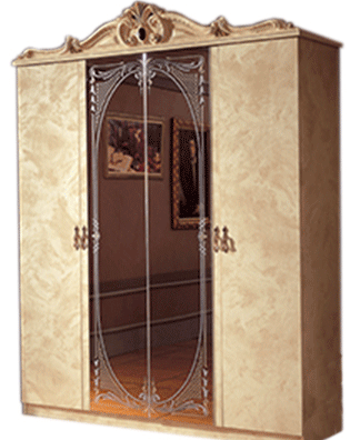 Mat Barocco Ivory 4 Door Wardrobe p10419 By ESF Furniture