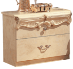 High Gloss Lacquer Barocco Ivory Nightstand p11510 By ESF Furniture 8