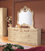 High Gloss Lacquer Barocco Dresser Ivory p11511 By ESF Furniture 14