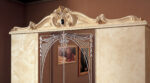 High Gloss Lacquer Barocco Ivory Bedroom Set p243 By ESF Furniture 39