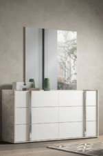 High Gloss Lacquer Treviso dresser / mirror p10905 By ESF Furniture 9