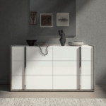 High Gloss Lacquer Treviso dresser / mirror p10905 By ESF Furniture 10
