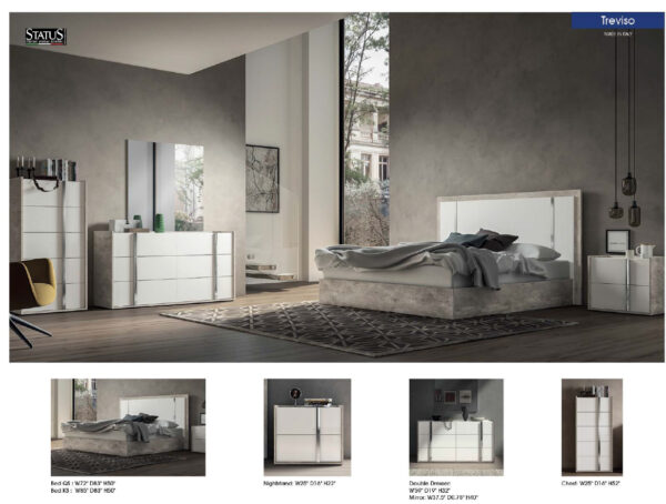 Mat, Shiny Treviso Bed p11678 By ESF Furniture - Image 4