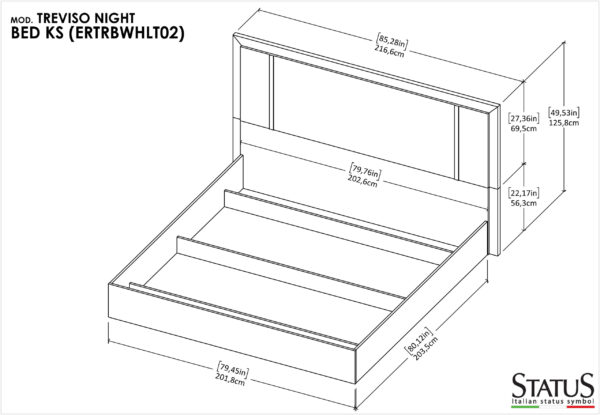 Mat, Shiny Treviso Bedroom Set p10169 By ESF Furniture - Image 11