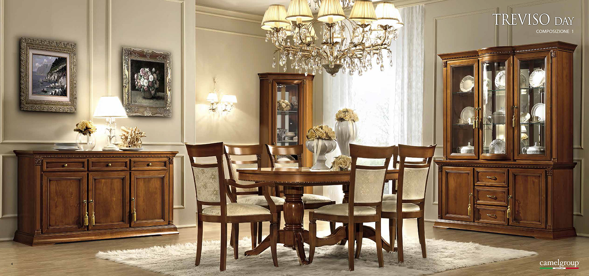 Treviso Cherry Day Dining Room Set p6654 By ESF Furniture