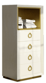 High Gloss Lacquer Velvet Chest/Dresser/Mirror p11024 By ESF Furniture 9