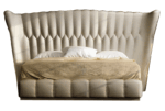 White High Gloss Bed Velvet p11700 By ESF Furniture Luxury Beds Mobilia Cleopatra 11 White High Gloss Bed Velvet p11700 By ESF Furniture 11