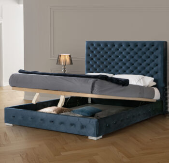 Mat Leonor Blue Bed w/storage p11761 By ESF Furniture