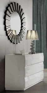Mat C-152 White Dresser & E-100 Mirror p12518 By ESF Furniture 13