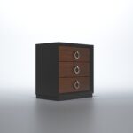 High Gloss Lacquer, Mat Emporio Black Nightstand i37497 By ESF Furniture 10