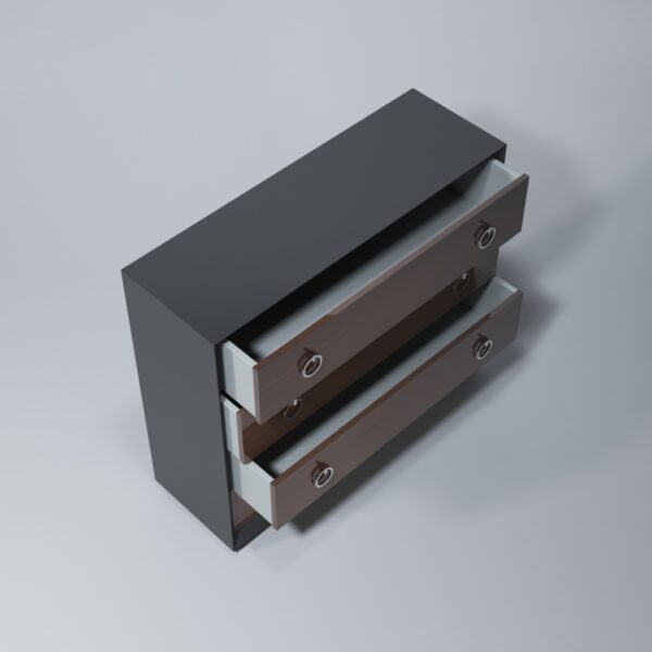 High Gloss Lacquer, Mat Emporio Black Dresser / mirror p12864 By ESF Furniture - Image 4