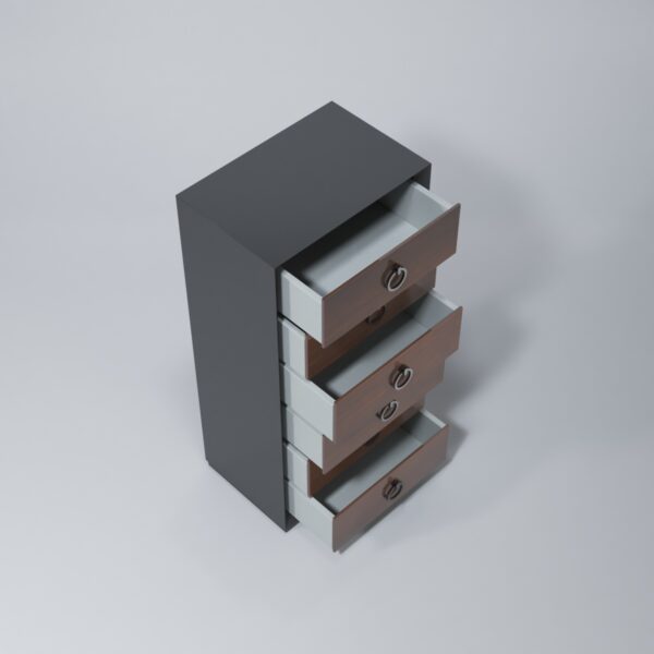 High Gloss Lacquer, Mat Emporio Black Chest i37500 By ESF Furniture - Image 4