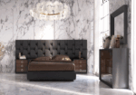 High Gloss Lacquer, Mat Emporio Black Bedroom Set p12894 By ESF Furniture ESF Furniture Mobilia Cleopatra 13 High Gloss Lacquer, Mat Emporio Black Bedroom Set p12894 By ESF Furniture 13