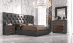 High Gloss Lacquer, Mat Emporio Black Bedroom Set p12894 By ESF Furniture ESF Furniture Mobilia Cleopatra 14 High Gloss Lacquer, Mat Emporio Black Bedroom Set p12894 By ESF Furniture 14
