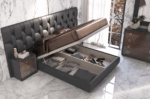 High Gloss Lacquer, Mat Emporio Black Bedroom Set p12894 By ESF Furniture ESF Furniture Mobilia Cleopatra 17 High Gloss Lacquer, Mat Emporio Black Bedroom Set p12894 By ESF Furniture 17