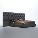 High Gloss Lacquer, Mat Emporio Black Bed p12866 By ESF Furniture 10