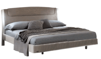 Luna Bed QS White Color: White-Ash/Beige **frame not included**