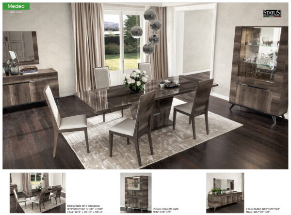 High Gloss Lacquer Medea Dining Room Set p11047 By ESF Furniture - Image 2