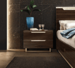 High Gloss Lacquer, Mat Smart Nightstand Walnut i36379 By ESF Furniture ESF Furniture Mobilia Cleopatra 7 High Gloss Lacquer, Mat Smart Nightstand Walnut i36379 By ESF Furniture 7