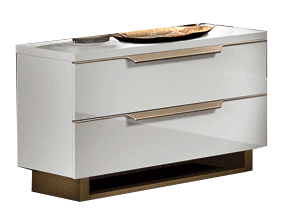 High Gloss Lacquer, Mat Smart Nightstand White i31934 By ESF Furniture