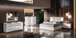 High Gloss Lacquer, Mat Smart Bedroom White Set p11763 By ESF Furniture Luxury Bedroom Sets Mobilia Cleopatra 18 High Gloss Lacquer, Mat Smart Bedroom White Set p11763 By ESF Furniture 18