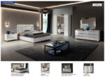 High Gloss Lacquer, Mat Smart Bedroom White Set p11763 By ESF Furniture Luxury Bedroom Sets Mobilia Cleopatra 20 High Gloss Lacquer, Mat Smart Bedroom White Set p11763 By ESF Furniture 20