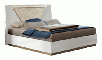 High Gloss Lacquer, Mat Smart Bed White p12685 By ESF Furniture
