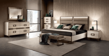 High Gloss Lacquer Poesia Bedroom Set w/ Light p12850 By ESF Furniture