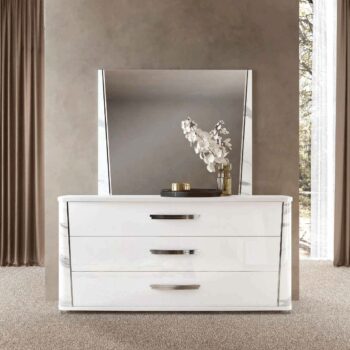 High Gloss Lacquer Anna Status Dresser/mirror p13022 By ESF Furniture