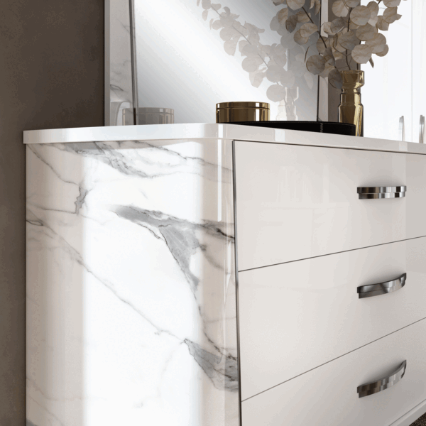 High Gloss Lacquer Anna Status Dresser/mirror p13022 By ESF Furniture - Image 9