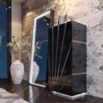 Mat, Shiny Oro Black Bedroom Set p12691 By ESF Furniture 17
