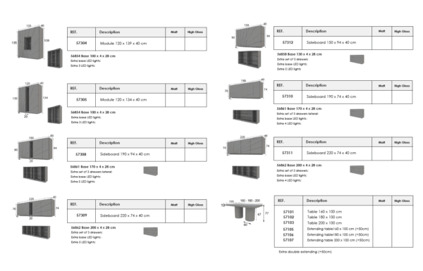 Shiny Oro Black Dining room Set p12689 By ESF Furniture - Image 7