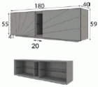 Oro TV-Unit (180 x 59 x 40 cm)