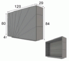 Oro Shoe-cabinet (120 x 84 x 29) Capacity 18 pairs