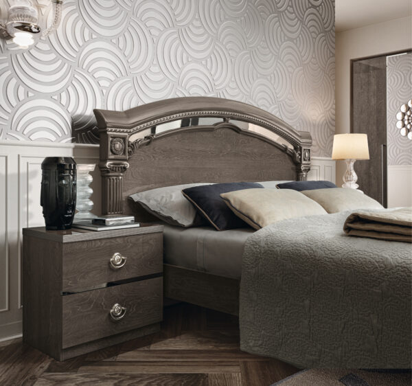 High Gloss Lacquer Nabucco Night Bedroom Set Silver Birch p12159 By ESF Furniture - Image 4