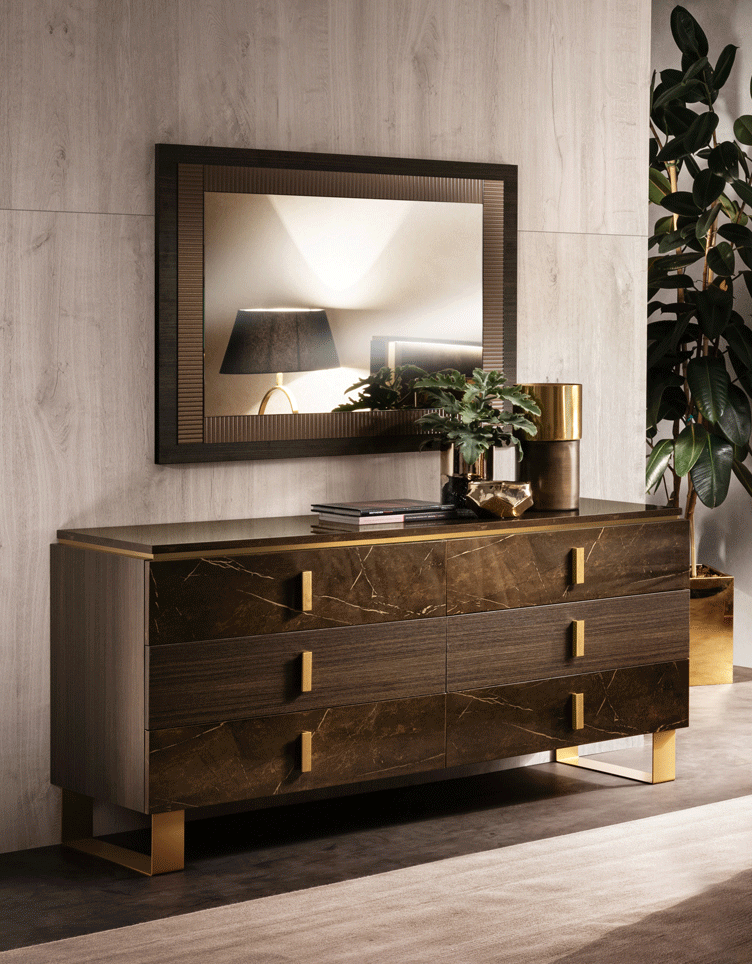 Shiny Essenza Double Dresser / Mirror p12324 By ESF Furniture