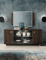 High Gloss Lacquer Volare 4 Door Buffet w/Mirror i27975 By ESF Furniture Curio & Buffet Mobilia Cleopatra 15 High Gloss Lacquer Volare 4 Door Buffet w/Mirror i27975 By ESF Furniture 15