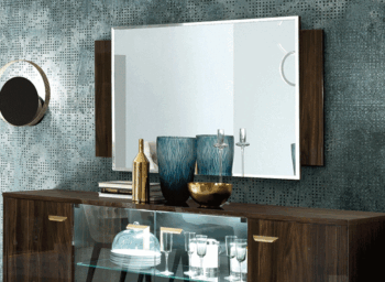 Volare WALNUT mirror for buffet i37975 By ESF Furniture