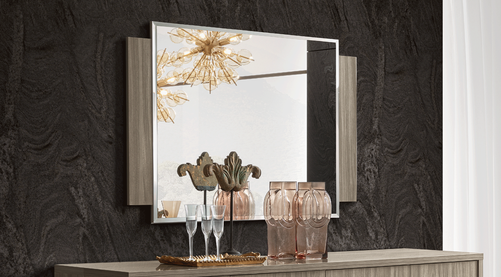Volare GREY mirror for buffet i37976 By ESF Furniture