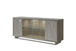 Volare 4 Door buffet w/ mirror Gray p12949 By ESF Furniture 10
