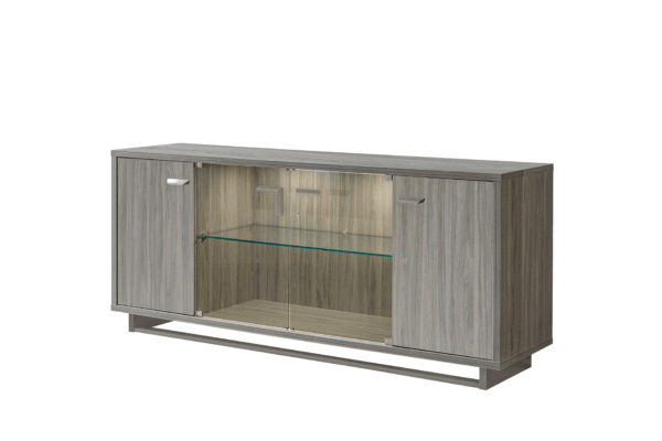 Volare 4 Door buffet w/ mirror Gray p12949 By ESF Furniture - Image 2