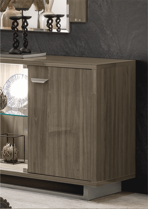 Volare 4 Door buffet w/ mirror Gray p12949 By ESF Furniture - Image 3