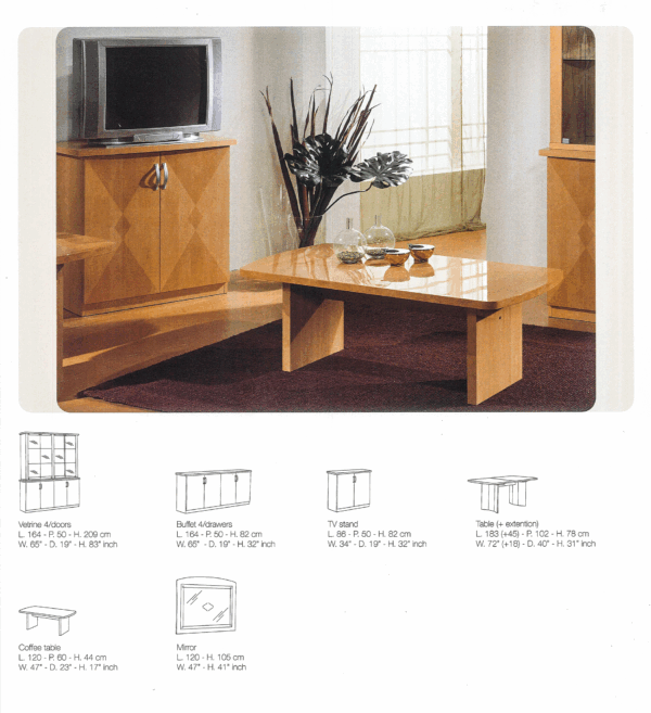 Shiny Elena Dining room Set p12813 By ESF Furniture - Image 2