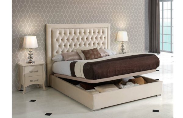Ivory Modern Adagio Bed w/Storage p11705 By ESF Furniture 9