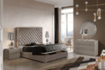 867 Melody Bed, M-152, C-152, E-413, LT-3130L-C1C Beige Bedroom Set p11195 By ESF Furniture ESF Furniture Mobilia Cleopatra 15 867 Melody Bed, M-152, C-152, E-413, LT-3130L-C1C Beige Bedroom Set p11195 By ESF Furniture 15
