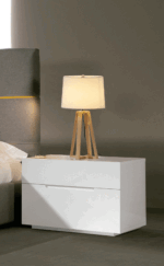 High Gloss M 100 Nightstand White i36595 By ESF Furniture ESF Furniture Mobilia Cleopatra 9 High Gloss M 100 Nightstand White i36595 By ESF Furniture 9