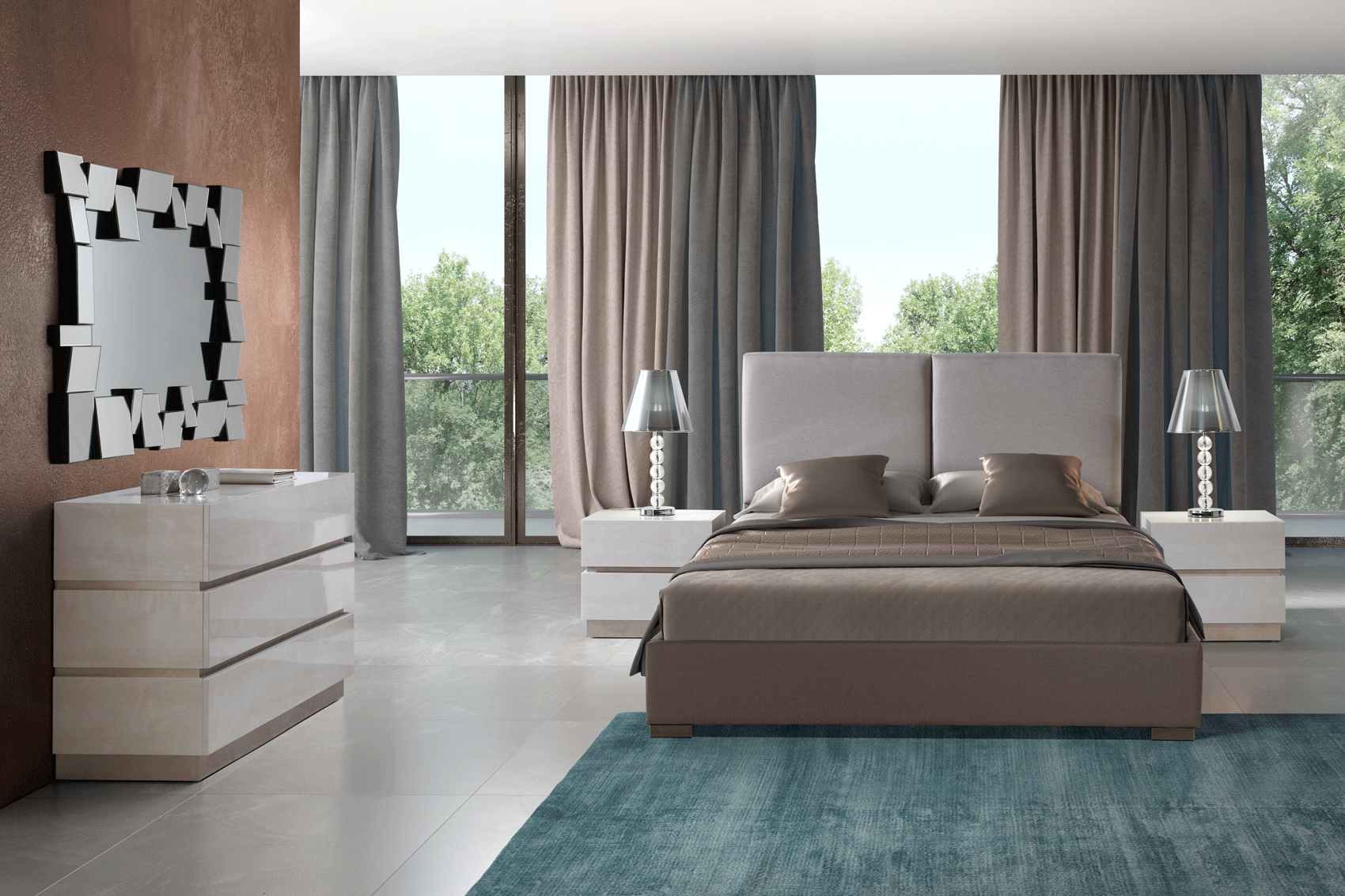 856 Lara Bedroom Set, M-151, C-151, E-108 p11196 By ESF Furniture