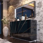 Mat, Shiny Oro Black Bedroom Set